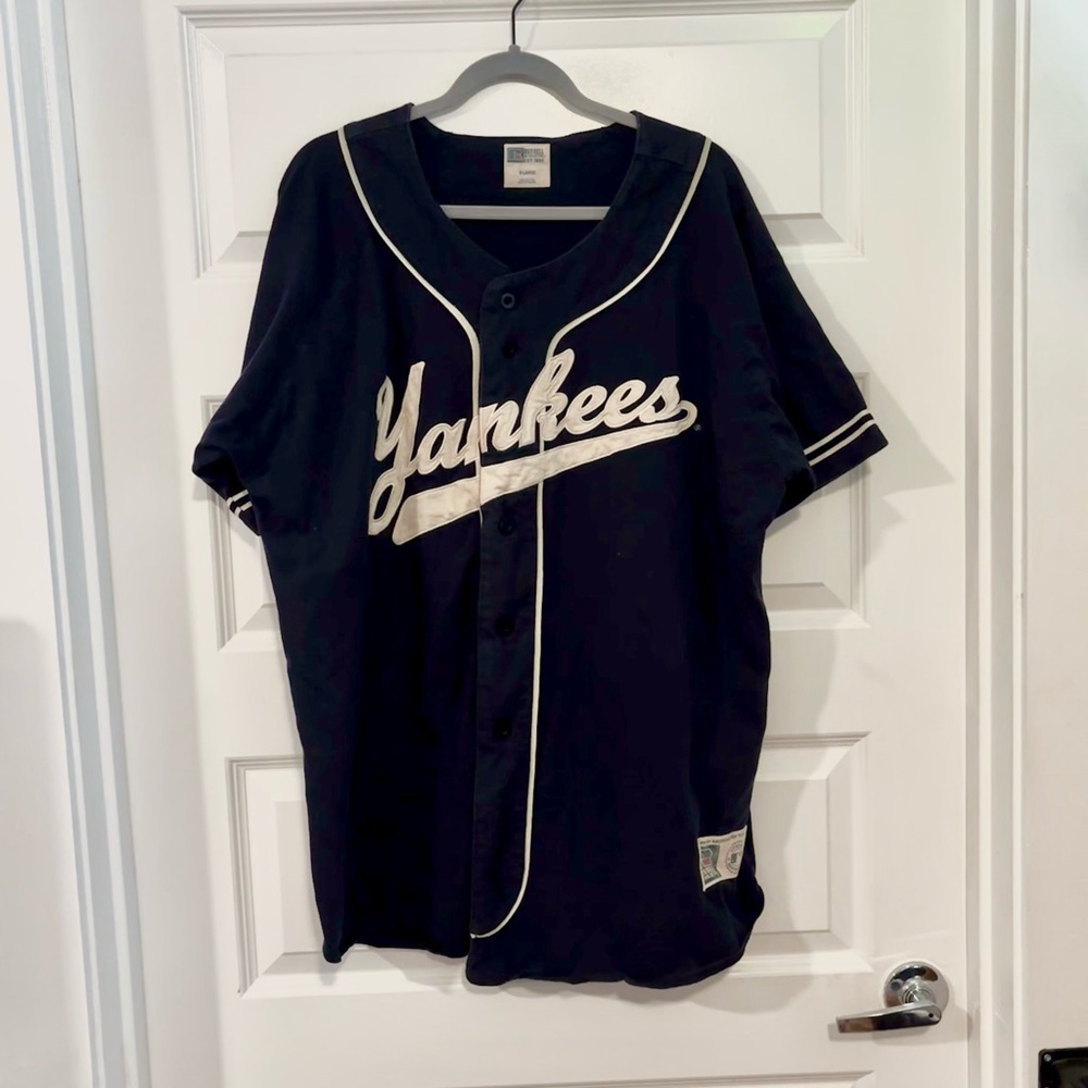 Russell Athletic Yankees Black and White Baseball Jersey